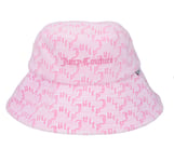 Juicy Couture Towelling Bucket Hat with Logo Print In Pink