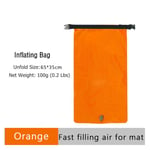 SHOUTAOS Portable Ultralight Sleeping Pad For Camping Sleeping Mat Ultralight Self Inflating Air Mattress Ultralight CLKMRY (Color : Orange air bag, Size : 60 * 185cm)