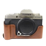 Fujifilm X-T200 durable leather half case - Coffee