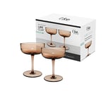 Villeroy & Boch - Like Clay champagne coupe/dessert bowl set 2 pces, coloured glass brown, capacity 100 ml