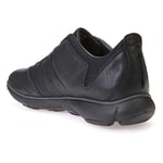 Geox Men's Nebula Low-Top Sneakers, Black, 9 UK
