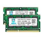 Motoeagle DDR3 1333MHz 204-Pin SODIMM 8GB Kit (2x4GB) 2RX8 PC3-10600 PC3-10600S 1.5V Laptop Memory RAM for Intel AMD and Mac Computer