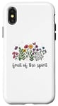 Coque pour iPhone X/XS Fruit of the Spirit – Poche chrétienne religieuse pour fleurs sauvages