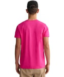 Gant Mens T-Shirts - Pink Cotton - Size Large