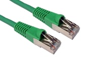 Short Green 0.25m Ethernet Cable CAT6 Full Copper Screened Network Lead FTP 25cm