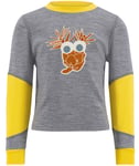Ulvang Ulvang Kids' Piny Graphic Sweater Grey Melange/Misted Yellow 104, Grey Melange/Misted Yellow