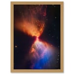 NASA James Webb Telescope Catches Fiery Hourglass New Star Forms Protostar Artwork Framed Wall Art Print A4