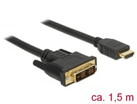 DeLOCK 85583 video cable adapter 1.5 m DVI-D HDMI Type A (Standard) Bl