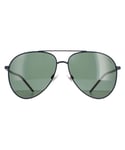 Polo Ralph Lauren Aviator Mens Matte Navy Blue Green Sunglasses - One Size