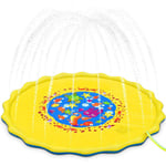 Water Spray Pad for Kids Dogs Splash Pad Outdoor Swimming Pool Water Wading Pool Sprinkler Play Mat Inflatable Water Toys,A