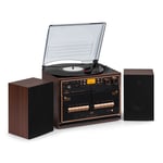 Stereo System with Turntable CD Players for Home Bluetooth Radio Hi Fi MP3 USB 