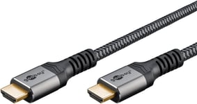 Goobay Højhastigheds HDMI™-kabel med Ethernet, 15 m, Sharkskin Grey HDMI™ stik (type A) > HDMI™ stik (type A)