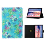 Huawei MediaPad T5 cool pattern leather flip case - Flower
