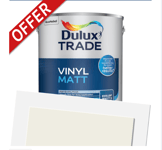 Dulux Trade Vinyl Matt 82YY85038 5L (Muslin White) (tinted for you)