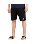 The North Face Mens Fleece Shorts Black Cotton - Size Small