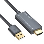 HDMI Video Capture Adapter Cable 1.8M HDMI to USB 1080p Record Gaming, Streaming, Teaching, Video Conference for Computer, PS4,Switch,Xbox and More(1.8M/6FT)
