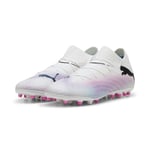 Puma Men Future 7 Pro Mg Soccer Shoes, Puma White-Puma Black-Poison Pink, 12 UK