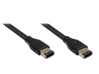 Exsys Ex-K6802, Firewire 400 (Ieee 1394/Ieee 1394A), 6-P, 6-P, Sort, 400 Mbit/S, 3 M
