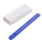 Pencil Charger F/F For Apple Cable Charger Adapter + Blue Adhensive Sticker Skin Case Sleeve Protector for Apple Pencil iPad Pro 9.7 12.9 ''