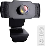 1080P Full HD Webcam with Built-In Microphone, Quality Camera for PC, Monitors, Laptop, Desktop Computer and TVs, Smart Noise Cancelling Mic and Adjustable Lens