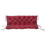 3-sits bänkdyna 150 x 98 x 8 cm, bänkdyna med knytband, sittdyna, stolsdyna utomhus/inomhus, sittdyna, sittdyna för trädgårdsmöb