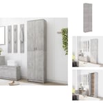 Skåp & garderober - Living Hallgarderob betonggrå 55x25x189 cm konstruerat trä