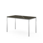 Knoll - Florence Knoll High Table, Rektangulär, 122 x 66 cm, skiva i Svart Marquina marmor - Matbord - Florence Knoll - Svart - Metall/Sten