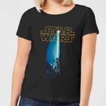 T-Shirt Femme Sabre Laser Star Wars Classic - Noir - XL