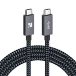 iVANKY USB C to USB C Cable 2M, USB Type C Fast Charging Cable 60W 3A, Video Transmit and Data Transfer, USB C Data Cable for iPad Pro, MacBook Pro, Samsung and More - Gray