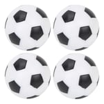 DAUERHAFT Mini Ballon de Baby-Foot en Plastique Noir Blanc pour Les Amateurs de Football de Table(4 Pieces)