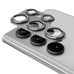 ENKAY Kamera Lins Skydd till Samsung Galaxy S24 Ultra Aluminiumlegering + Härdat Glas grå