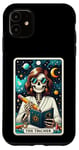 Coque pour iPhone 11 Carte de tarot pour enseignant, squelette, professeur, éducatrice, école