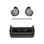 SNOWINSPRING Tws 7 Plus 5.0 Earphones Sports Earbuds with Charging Stand, Dual Microphone In-Ear Phone(Black)