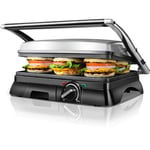 Aigostar Deep Fill Sandwich Toaster, Large 4 Slice Toastie Maker, 2000W Panini Press, Electric Grill with Non-Stick Plates, 180° Flat Open, Stainless Steel - Samson