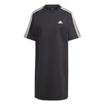 adidas Female Adult Essentials 3-Stripes Single Jersey Boyfriend Tee Dress (Pack of 1) Black