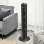 Portable Black Oscillating 32'' Tower Fan Cold Air Cooling 3 Speed Rotating Slim