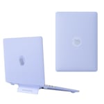MacBook Air 15 M2/M3 (2023-2024) Plast Skal med Stativfunktion - Frostad Lila