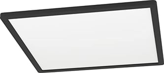 EGLO connect.z Plafonnier LED connecté Rovito-Z, lampe de plafond contrôlable par appli et commande vocale Alexa, blanc chaud - froid, rétro-éclairage RGB, dimmable, Noir, 42 cm
