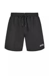 Hugo Boss Starfish Black Swim Shorts BOSS Leg Logo Quick Dry Size L BNWT