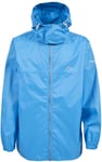Trespass Packup Jacket, Cobalt, 2/3, Compact Packaway Waterproof Jacket with Hood Kids Unisex, Age 2-3, Blue