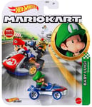 Die Cast Model Kart Sneeker Of Baby Luigi For Super Mario 1:64 5cm Hot Wheels