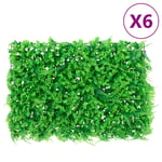 vidaXL Konstväxt ormbunke växtvägg 6 st grön 40x60 cm 366646