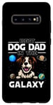 Coque pour Galaxy S10+ Best Dog Dad In The Galaxy Brittany Dog Puppy Dogs Lovers