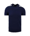 Lacoste Motion Tricolor Caviar Piqué Womens Navy Polo Shirt Cotton - Size 14 UK