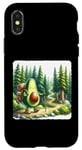 Coque pour iPhone X/XS Sac à dos de randonnée avocat dans une forêt luxuriante avec chemin