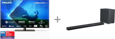 Philips OLED808 55" 4K OLED Ambilight Google TV + Fidelio B95 5.1.2. Dolby Atmos Soundbar -tuotepaketti