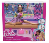 Barbie Gymnastics Playset with Blonde Fashion Doll Balance Beam Toy New with Box