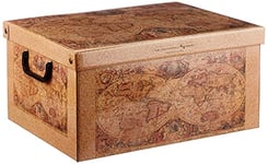 Lavatelli Bauletto Marco Polo Boite de Rangement avec Couvercle, Boite en carton, Rangement Vetement, Meuble de Rangement Chambre, Bureau, Panier de Rangement, Organisateur Tiroir, Boite Cadeau,MEDIUM