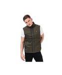 Lyle & Scott Mens And Wadded Gilet in Green Nylon - Size Large