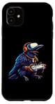 Coque pour iPhone 11 Crow Bird Gamer Casque de jeu vidéo
